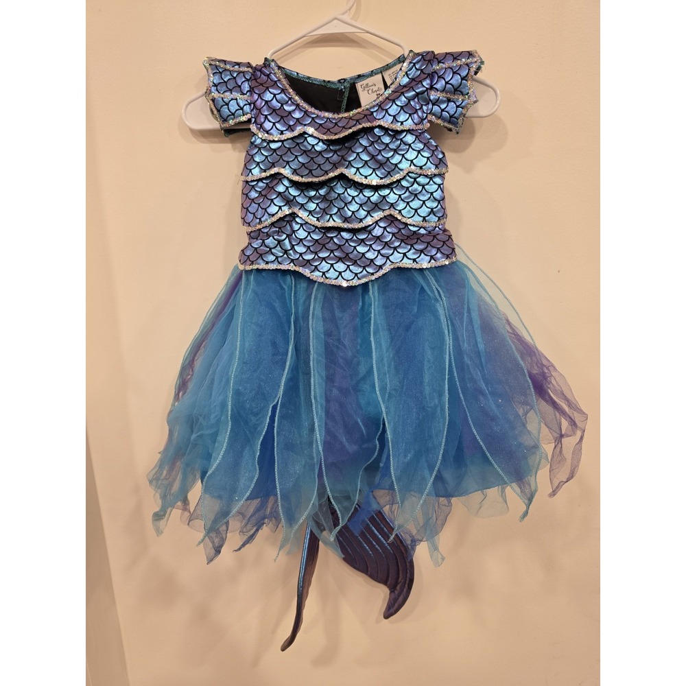 Gillians Closet Iridescent Color Change Tulle Tutu Mermaid Tail Costume Sz 5/6